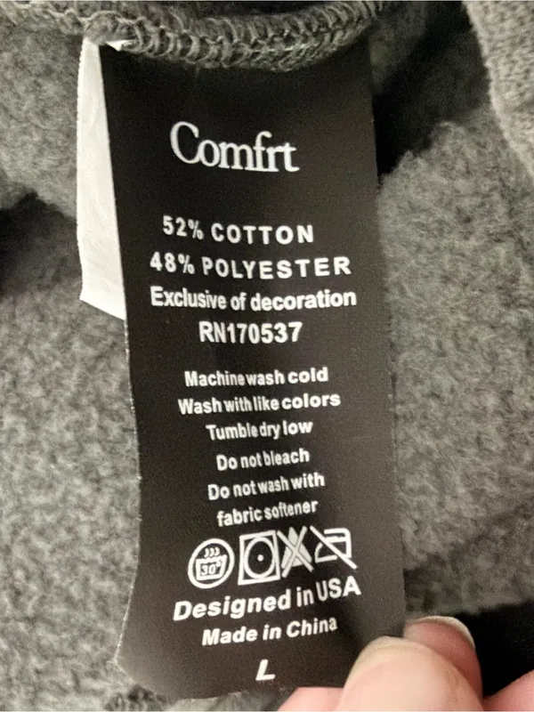 COMFRT Minimalist Straight Leg Sweatpants size Large Gray - Image 10