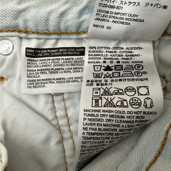 Levis‎ Button Fly Denim Cutoff Shorts 26 - Image 8