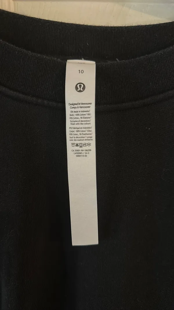 Lululemon Cropped Sweatshirt Crew - Image 3