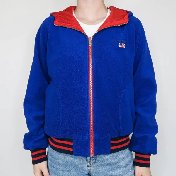 Vintage 90s Ralph Lauren Reversible Fleece Windbreaker Jacket - Image 9