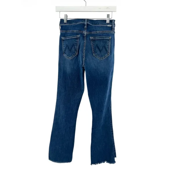 Mother the Insider Crop Step Fray Jeans Womens 25 Blue Teaming Up‎ Stretch Denim - Image 2