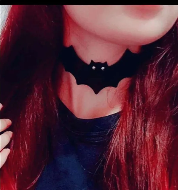 Vampire Bat Chocker Black Halloween New - Image 2