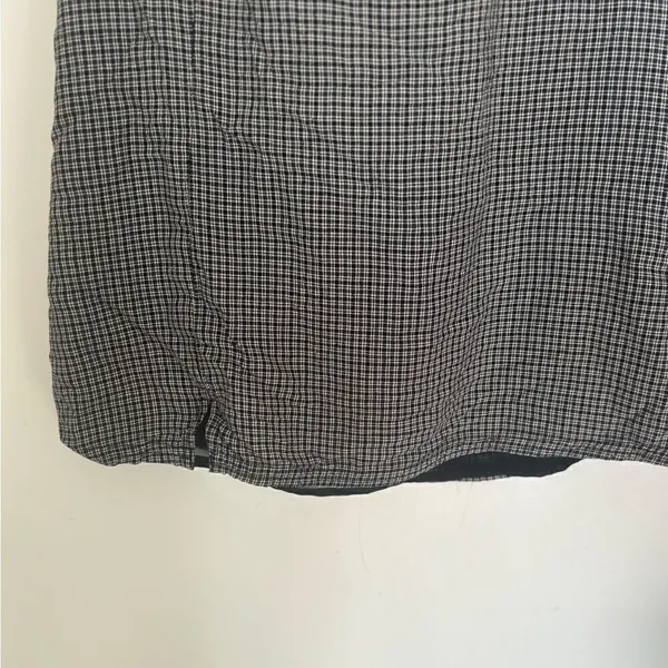 American Eagle Micro Check Mini Skirt Size XS Black White - Image 4