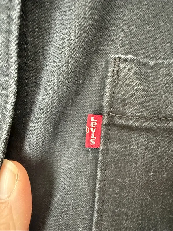 Levi's Black Oversized Button-Up Denim Shirt Jacket Size XL - Image 9