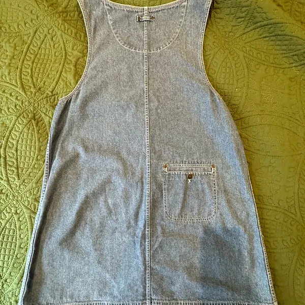 Liz Claiborne Blue Denim Mini Dress with Front Buttons - Image 2