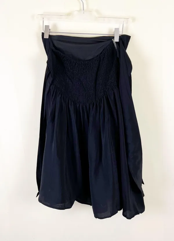 Lucy Paris Deetz Strapless Black Cocktail Dress Size Medium Sweetheart Arm Ties - Image 2