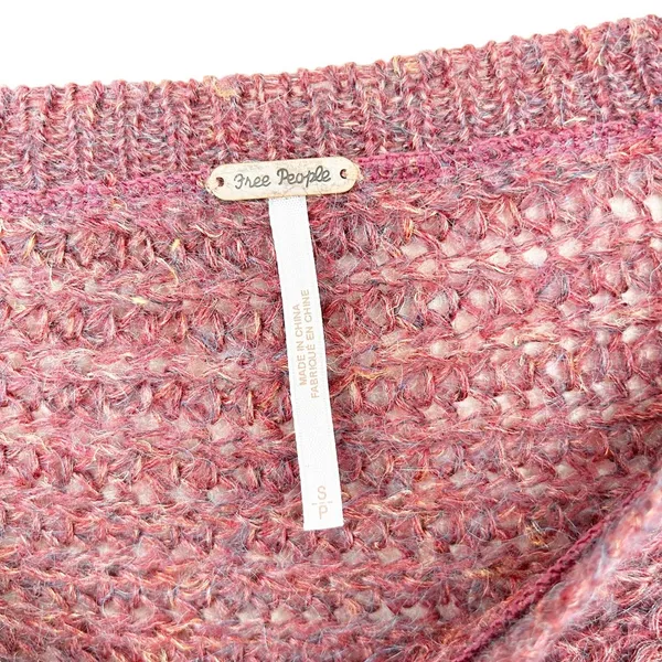 Free People Maroon Wool Linen Mohair Blend Shirt Sz S - Image 2