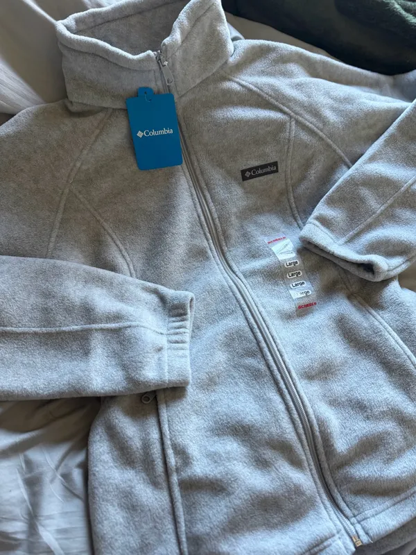 Light Grey Columbia Jacket Women’s Fleece Full-Zip - Image 2