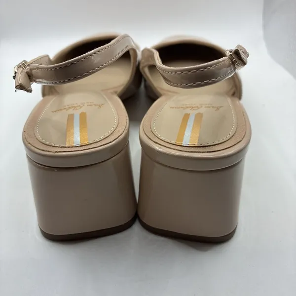 Sam Edelman Women’s Terra Slingback Block Heel Pumps Tan Nude Square Toe 7.5 New - Image 3