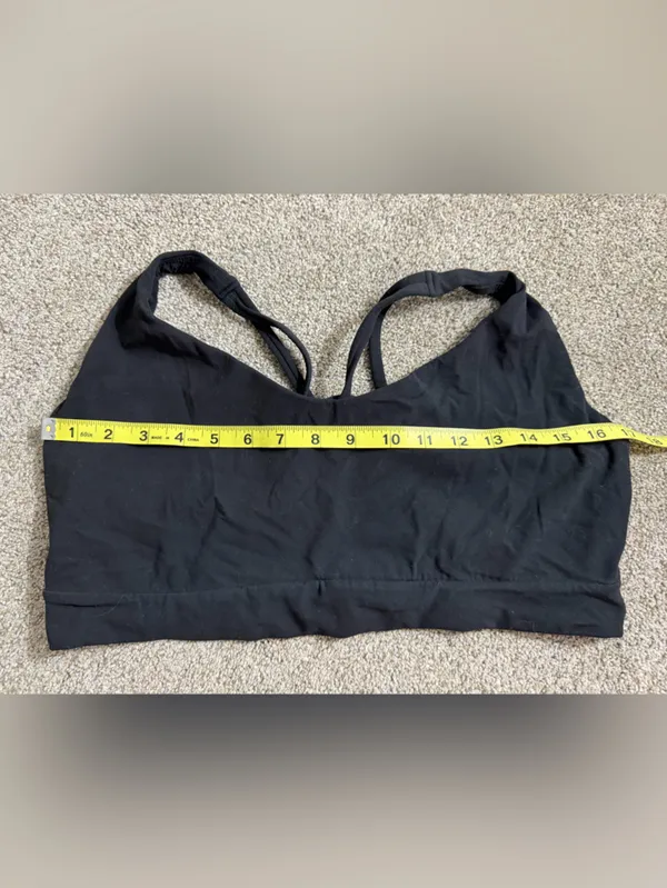 Athleta Strappy Sports Bra in Black Size 1X Athleisure Gym Workout Sporty READ - Image 8