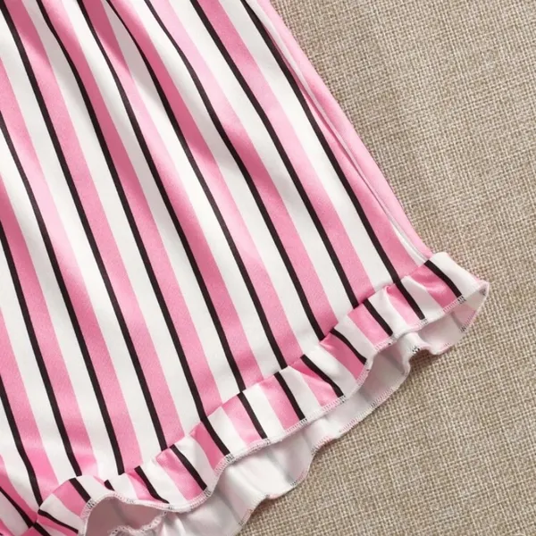 SHEIN Slogan And Stripe Print Pajama Set - Image 6