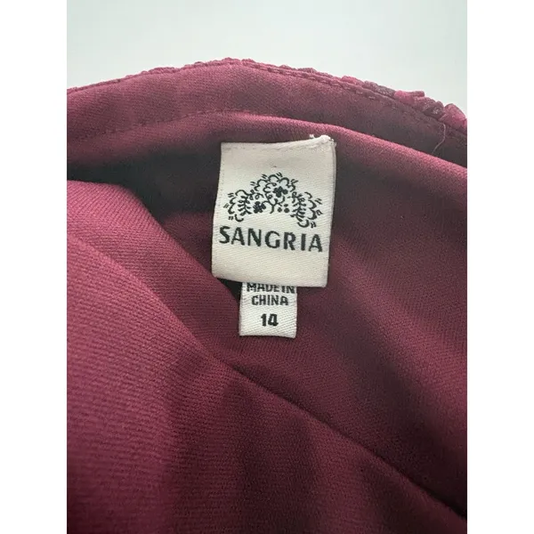Y2K Babydoll Sangria Silk Dress Size 14 Red Fairy Whimsigoth Romantic Mystical - Image 6