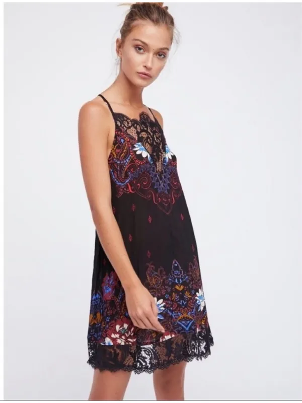 Free People Who's Sorry Now Slip Dress Size Small - Image 3