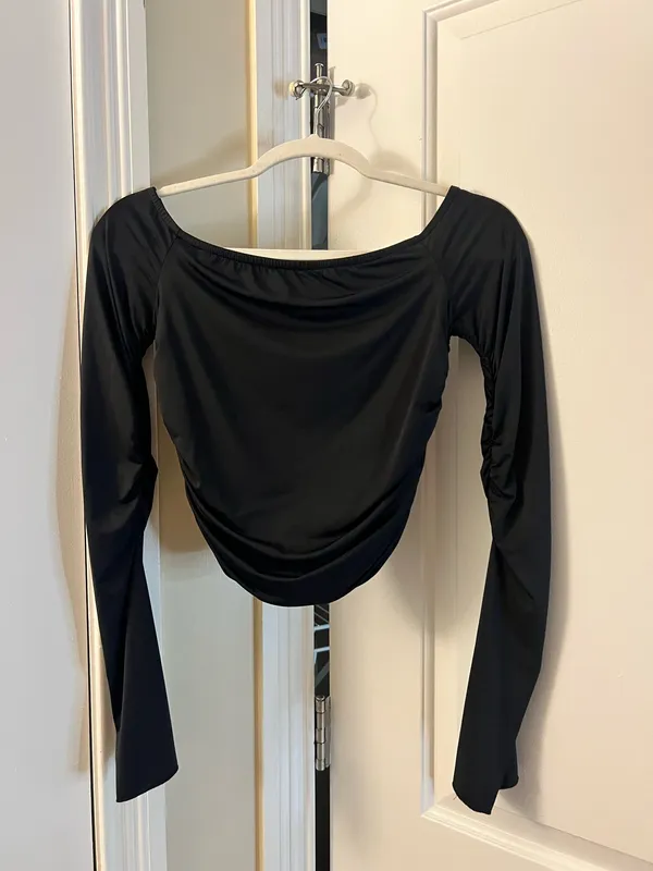 Off the shoulder black top - Image 2