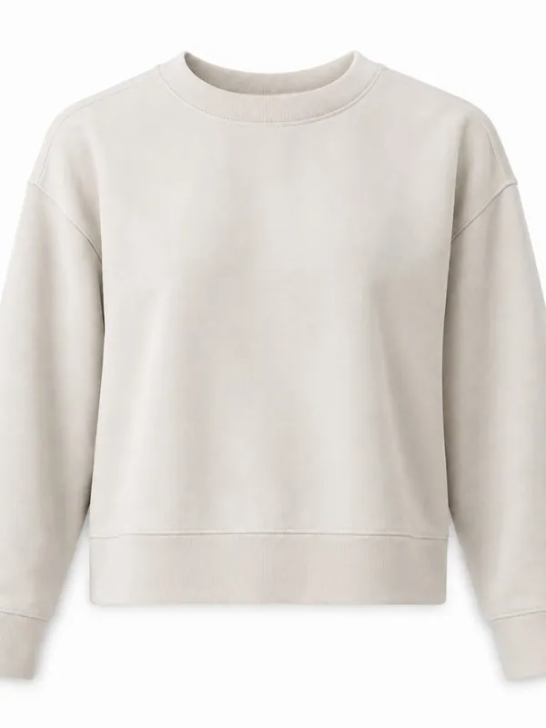 Athleta Seasoft Crewneck Sweatshirt Cream S - Image 2