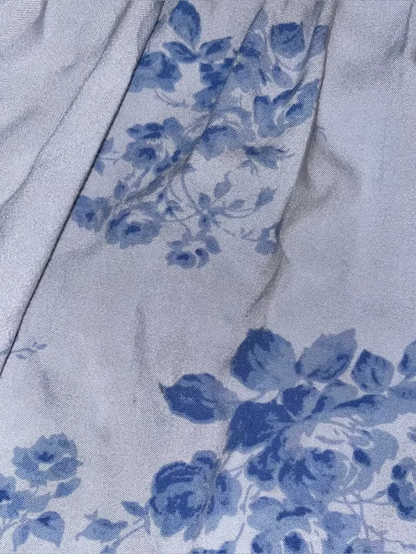 Hollister Blue Floral Puff Sleeve Sundress - Image 3