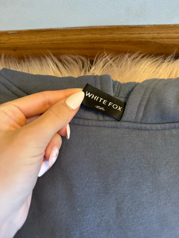 White Fox Boutique Navy Hoodie Blue - Image 2
