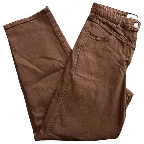 Wilfred Free Aritzia Women’s Size 4 Rust Brown High Rise Baggy Jeans - Image 2