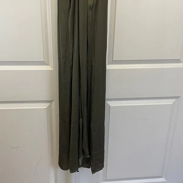 Zara Racerback Maxi Dress - Women Size M - Olive Green - Image 5