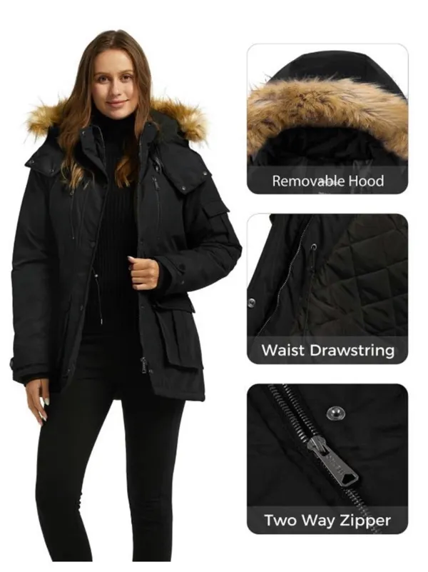 Wantdo Women's Quilted Winter Coat Red Size 2X - Image 7
