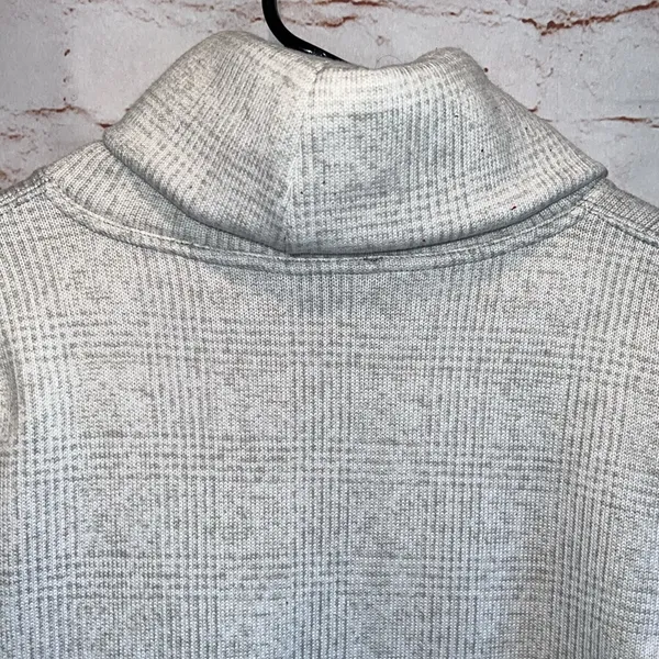 J Crew Mercantile Sweater Womens Medium Cowl Neck Plaid Cozy Funnel Neck Glen - Image 8