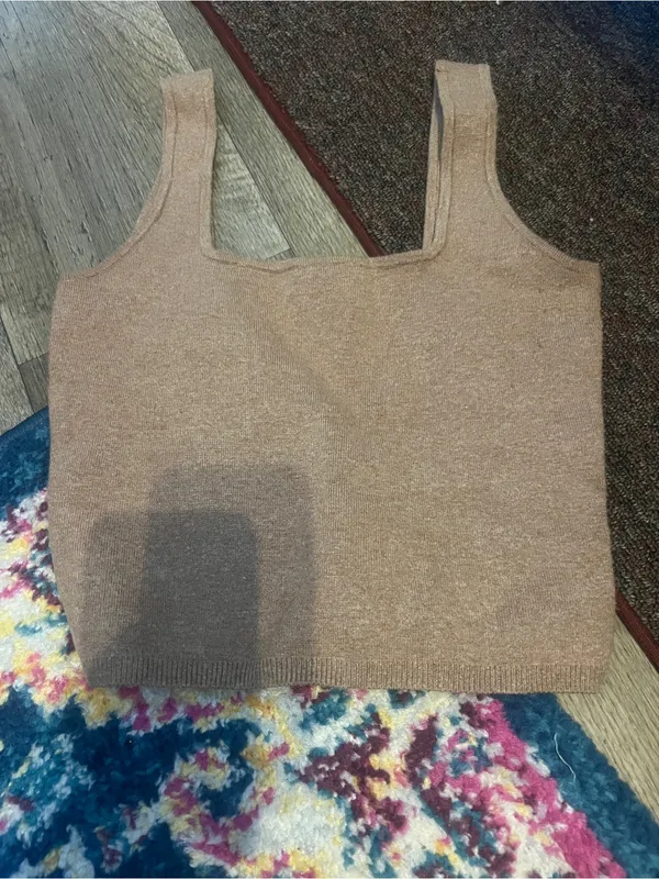 Abercrombie Brown Knit Square-Neck Tank Top - Image 3