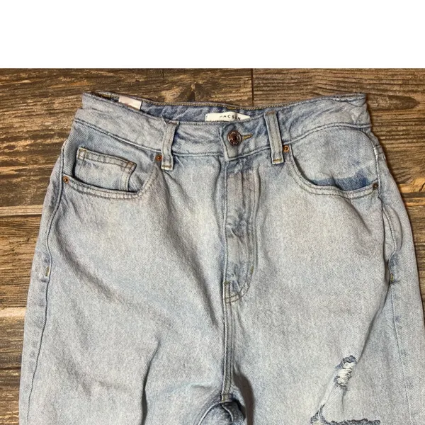 PacSun 90s Boyfriend Jeans Light Wash Distressed Denim Size 27 Ripped Grunge Y2K - Image 3