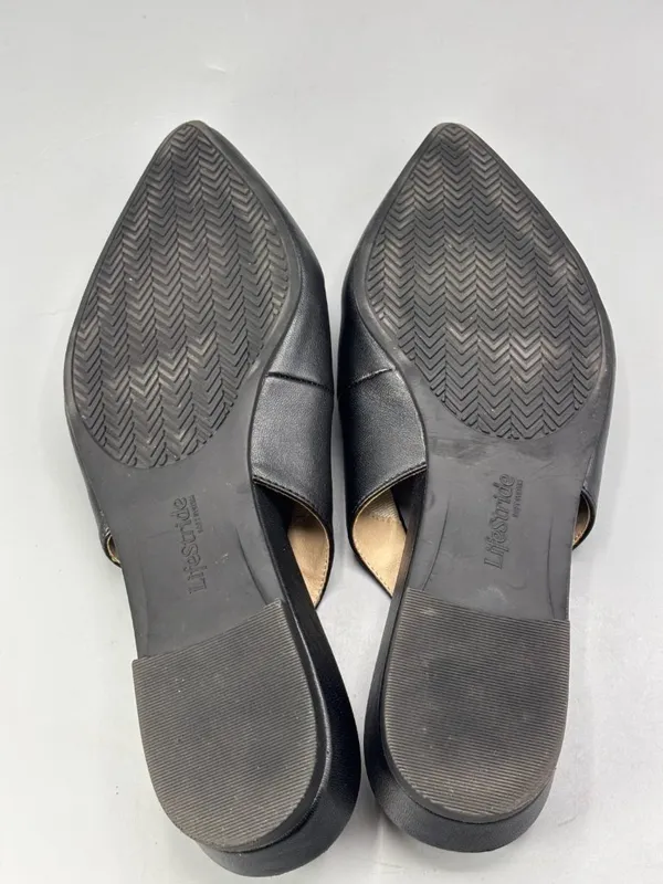 Lifestride with Soft System Percy Slingback Flats Womens Black 10 Pointed Toe - Image 6
