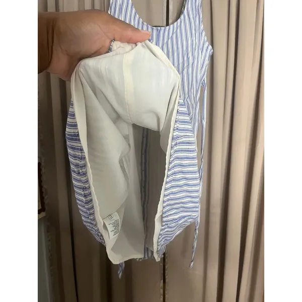 American Eagle Womens Casual Dress Stripe Mini A-line Blue White size Med EUC - Image 6