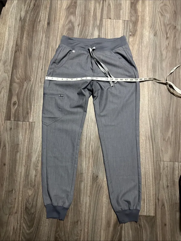 Figs Gray Drawstring Jogger Scrub Pants - Image 5