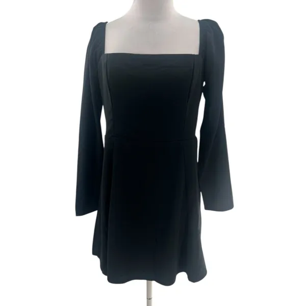 NWT Abercrombie & Fitch portrait day dress black sz L‎ - Image 4