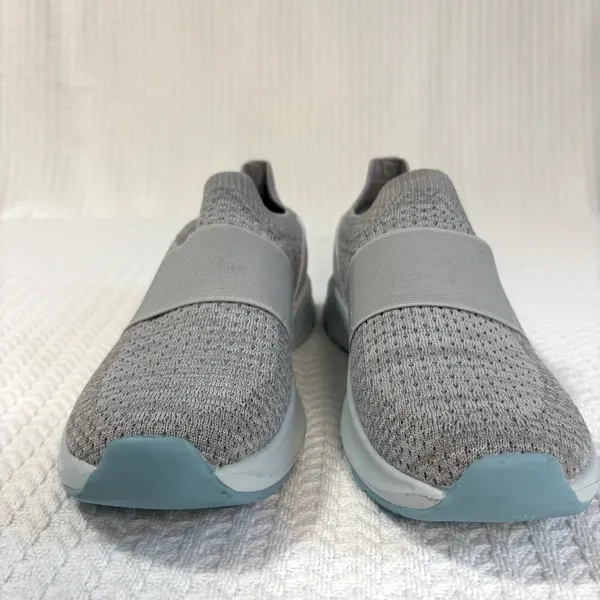 Athletic Works Slip On Sneakers‎ Gray Knit Odor Control Walking Shoes New 7.5 - Image 3