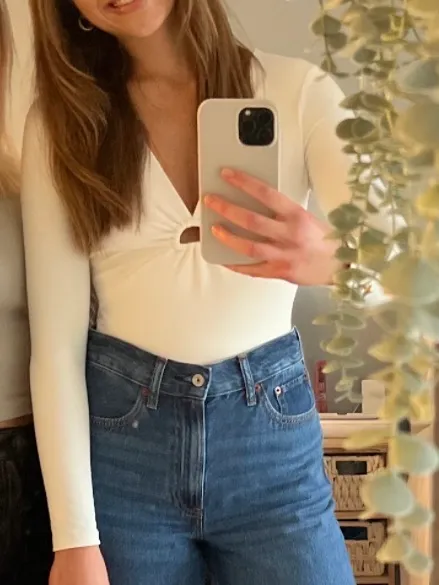 Abercrombie White Bodysuit Long Sleeve - Image 2