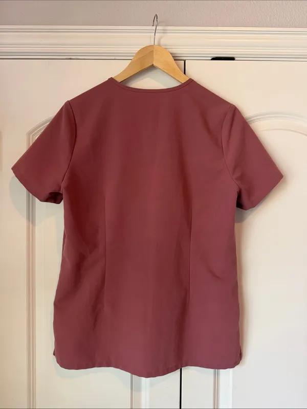 Figs Catarina Scrub Top Size Small Brown Red - Image 3