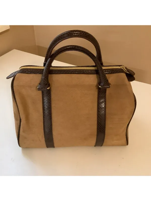 Victoria’s Secret Faux Suede Tan Handbag Purses Vintage (Dream Angel Desire)Used - Image 3