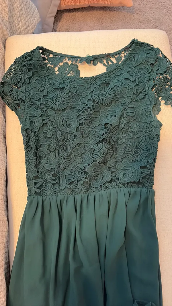 Lulus Maxi Dress Emerald Green - Image 3