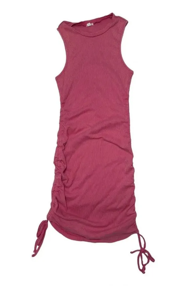 Garage Pink Side Scrunch Body con tank top mini dress // size small - Image 3