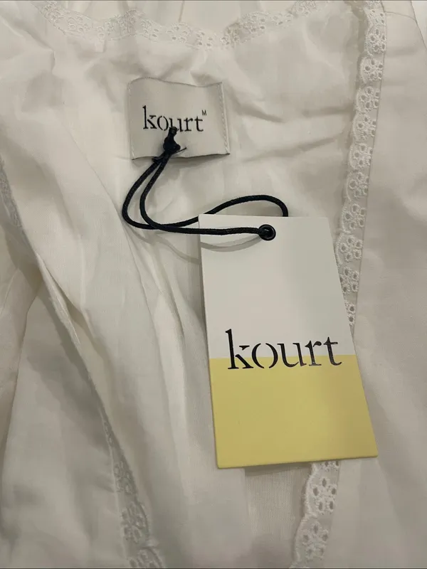 NWT Few Moda Sonnet Maxi Dress size Medium M cotton white Kourt - Image 6