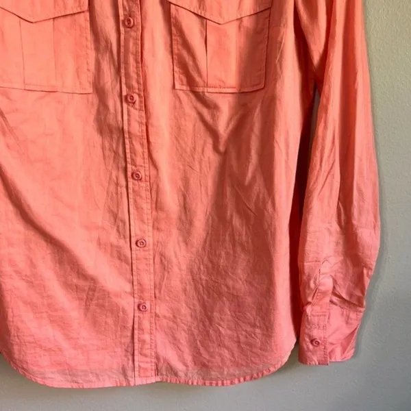 Loft small long sleeve‎ peach blouse - Image 4