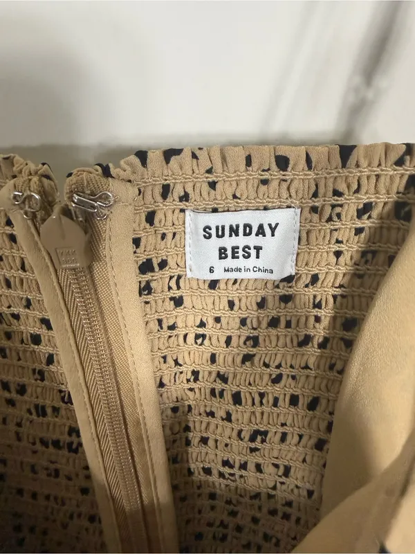 Aritzia Sunday Best Leopard Flirt Mini Dress Size 6 - Image 6