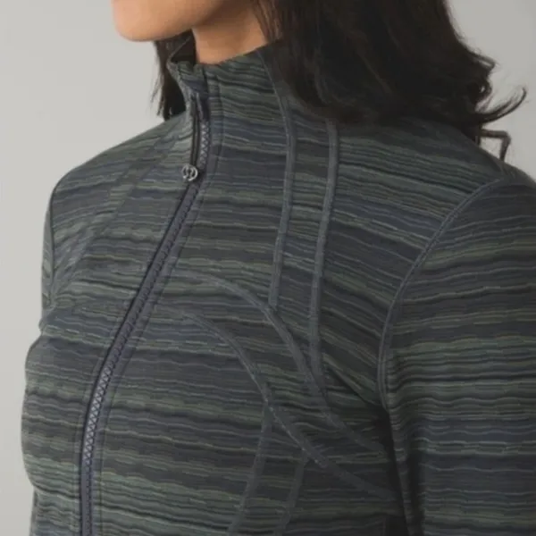 Lululemon Define Jacket Space Dye Twist Dark Slate Fatigue Green W1445 Sz 8 - Image 5