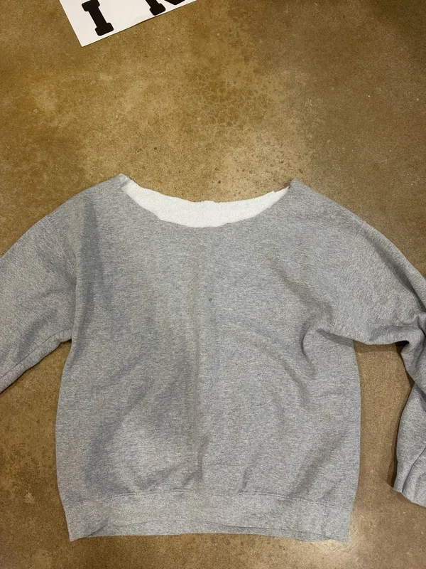 off the shoulder sweatshirt Gray Size M - Image 2
