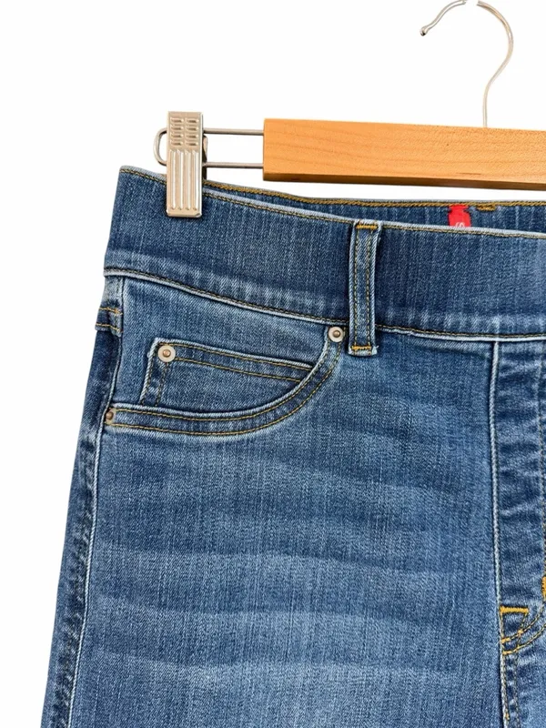 SPANX Seamed Front Wide Leg Jeans Blue Size Medium - Image 5