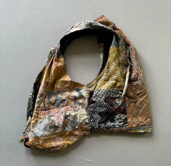 Vintage Batik Patchwork Vest Multiple Size M - Image 6