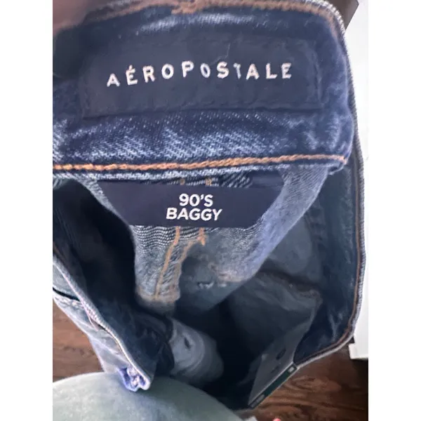 Aeropostale 90s Baggy Jeans‎ Womens 18R Blue High Rise Non Stretch Cotton Denim - Image 5