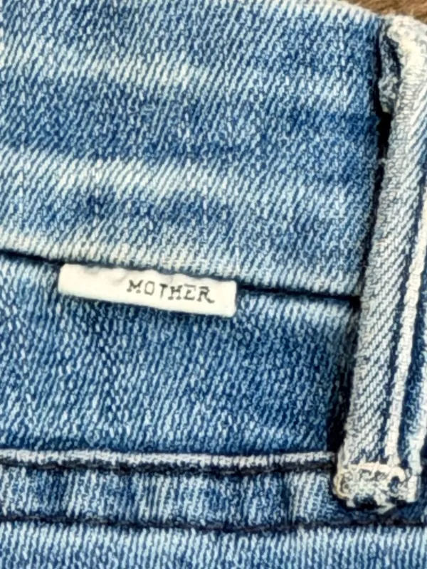 MOTHER Women's Straight-Leg Light Blue Denim Jeans - Image 3