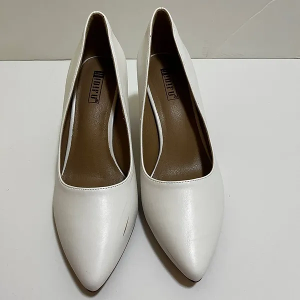 Idifu Classic White 3" Pumps Shoes 7.5 - Image 2