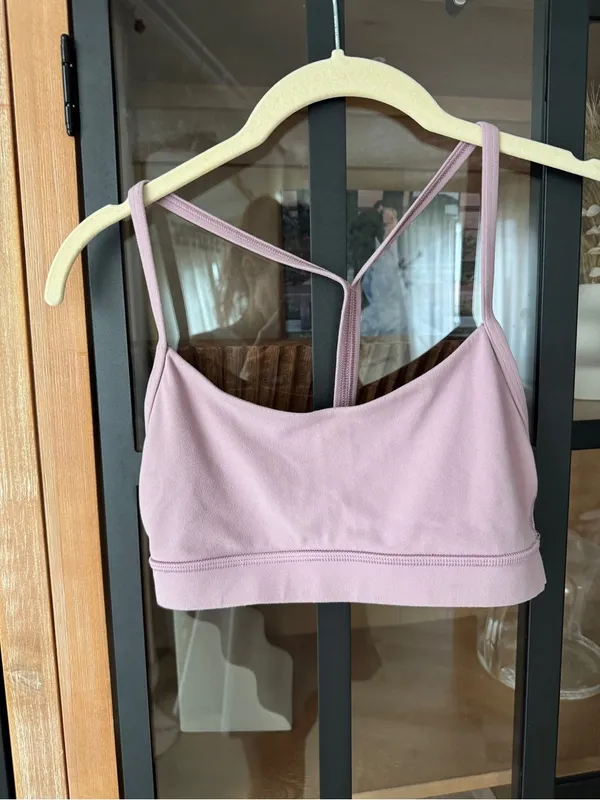 Lululemon Flow Y Sports Bra Nulu Lavender Lux dusty rose blush strappy workout - Image 7