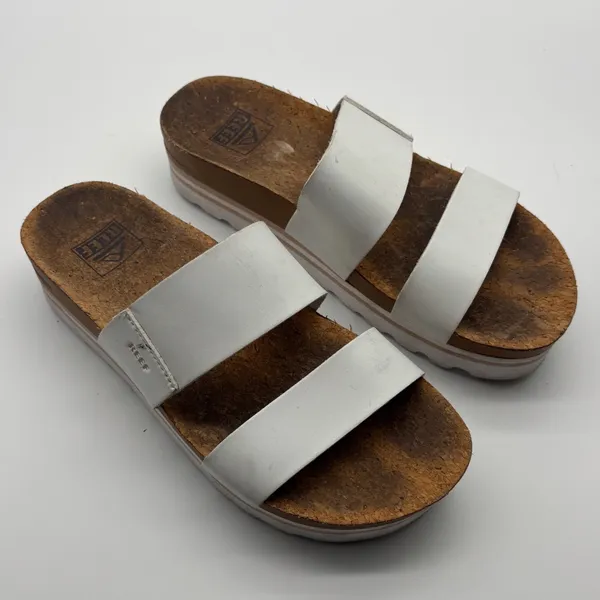 Reef Cushion Vista Hi White Double Strap Platform Sandals Womens 7 - Image 6