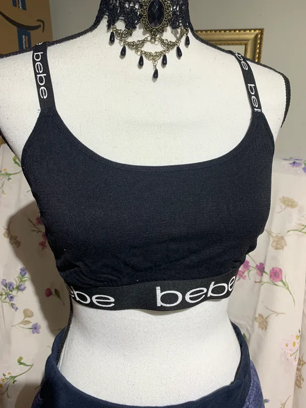 Bebe Black Sports Bra - Image 2